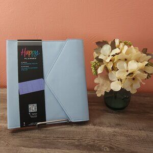 NWT Happy Planner Cornflower Blue Vegan Leather Deluxe Classic Planner Folio
